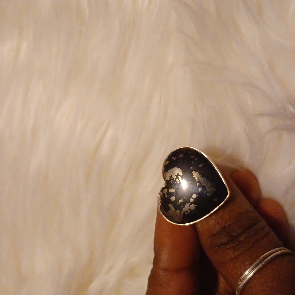 Pyrite Adjustable 925 Silver Ring